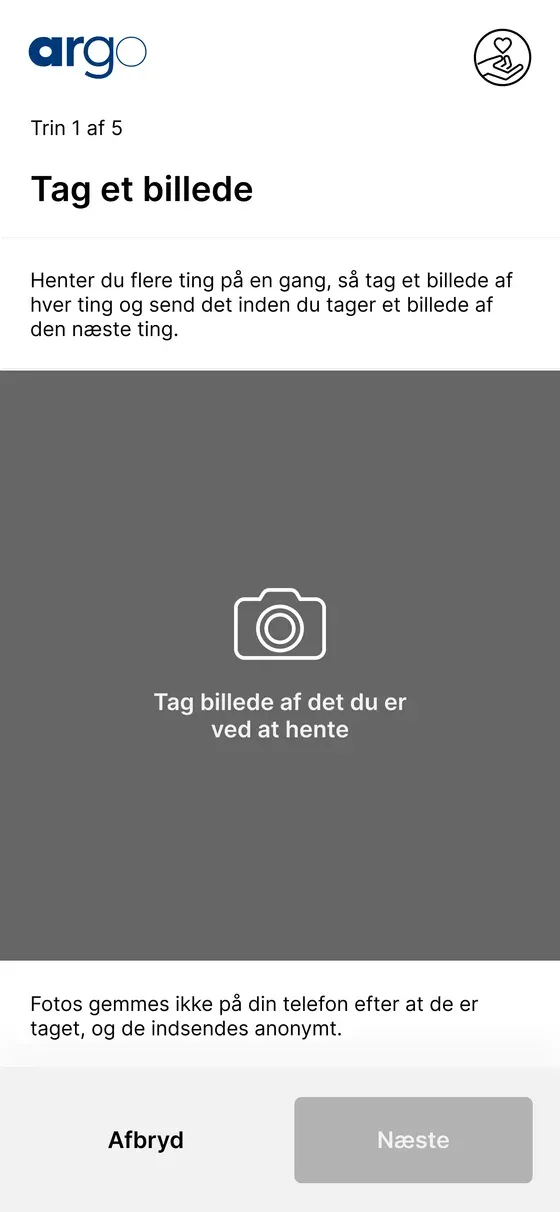 Trin 1: tag et billede af det, du henter