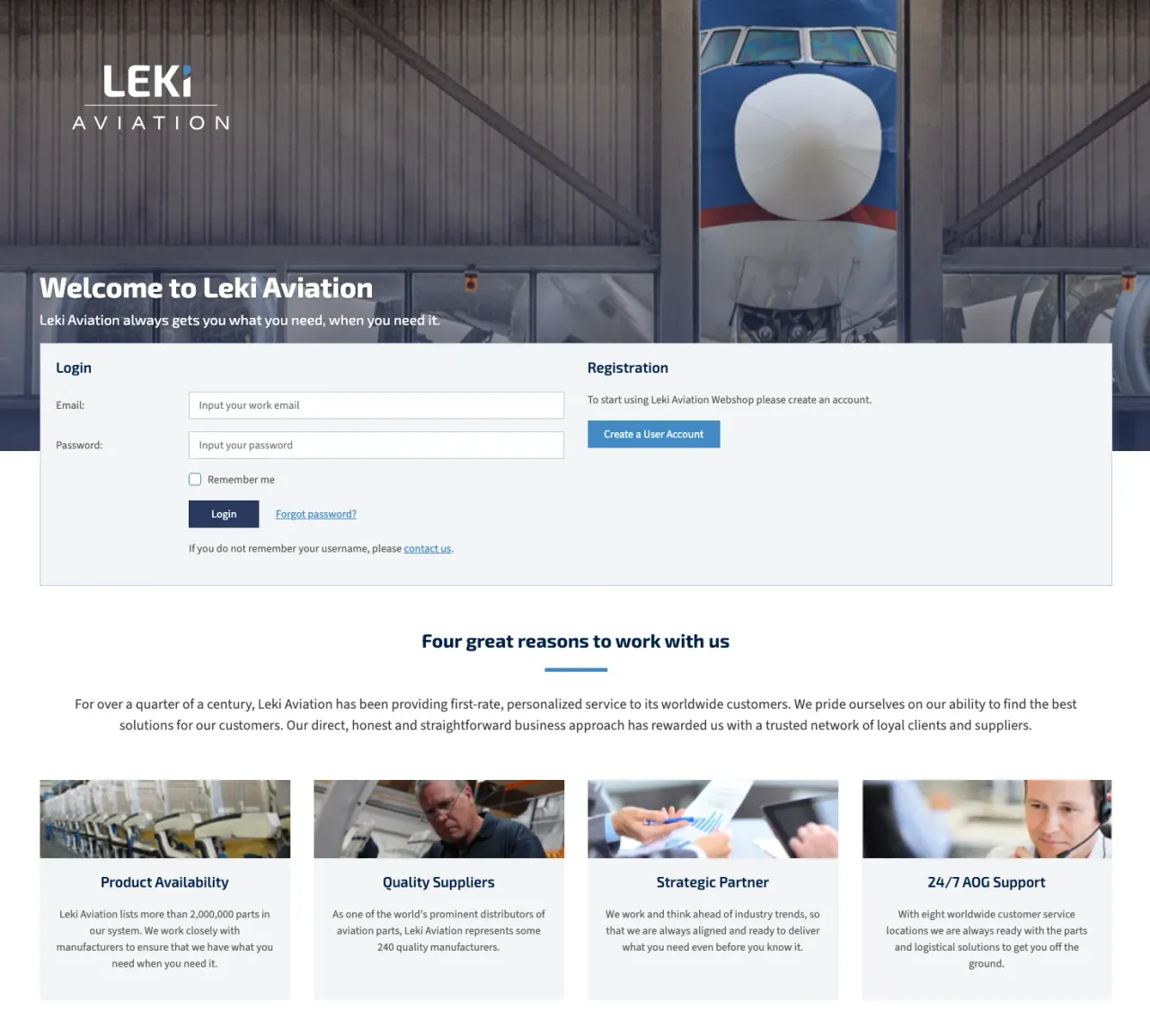 Webshoppen, kunderne logger ind i